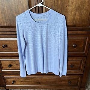 LULULEMON SWIFTLY BREEZE LONG SLEEVE T SHIRT. SZ.12.  BEAUTIFUL LIGHT BLUE